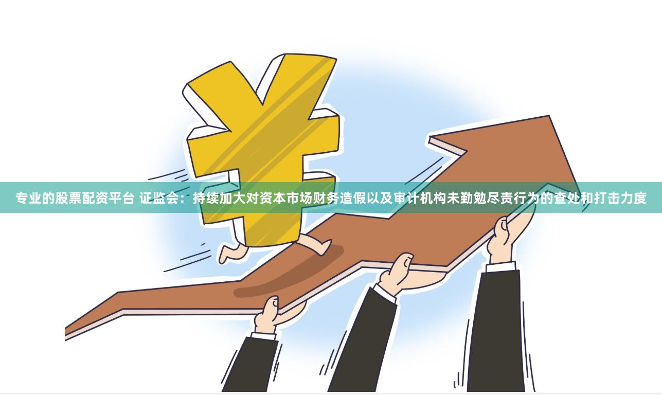 专业的股票配资平台 证监会：持续加大对资本市场财务造假以及审计机构未勤勉尽责行为的查处和打击力度
