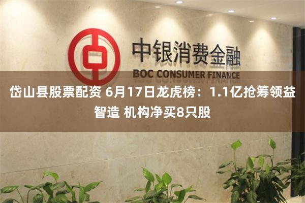 岱山县股票配资 6月17日龙虎榜:1.1亿抢筹领益智造 机构净买8只股